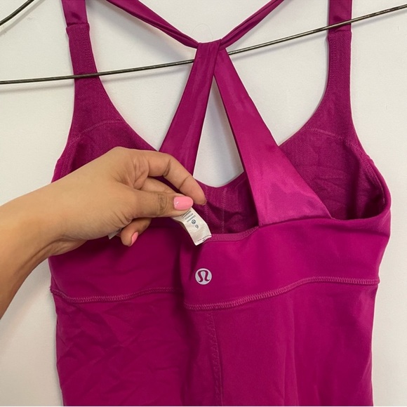 Lululemon daily practice tank in raspberry. - Picture 2 of 4